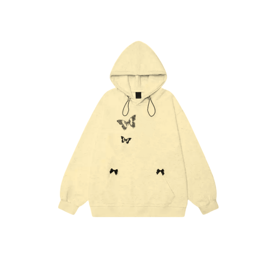 Loose Fit Butterfly Print Hoodie for Women