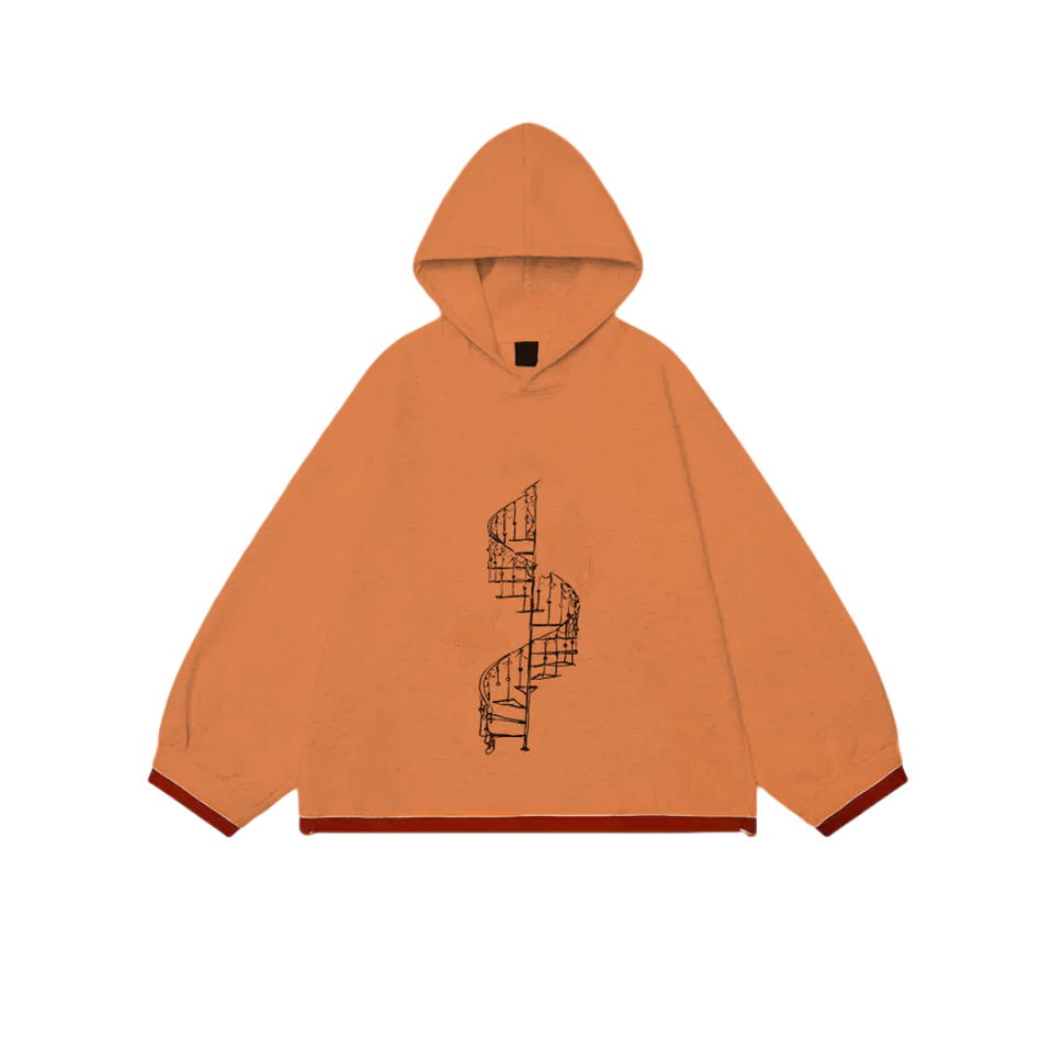 Oversized Hoodie Unisex Vintage Design Relaxed Fit