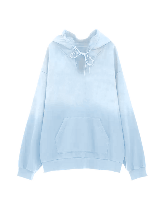 Gradient Drawstring Hoodie Loose Fit Long Sleeve for Autumn/Winter