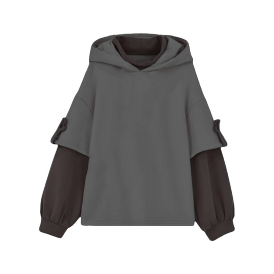 Unisex Layered Look Hoodie for Spring/Autumn