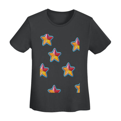 Classic Embroidered Multicolor Star T-Shirt