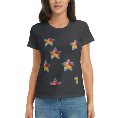 Classic Embroidered Multicolor Star T-Shirt