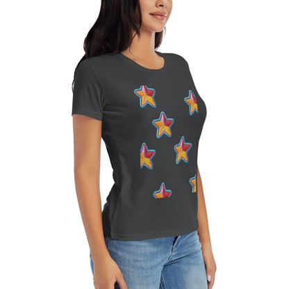 Classic Embroidered Multicolor Star T-Shirt