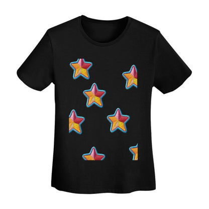 Classic Embroidered Multicolor Star T-Shirt