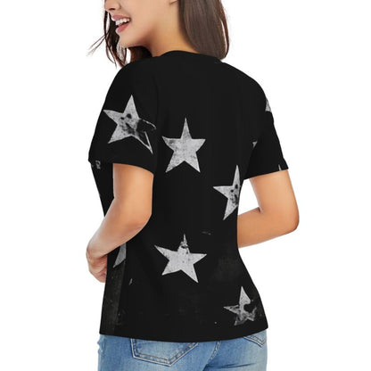 Fashionable Versatile Star Print T-Shirt