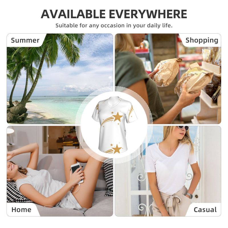 Vibrant Shooting Star Print T-Shirt