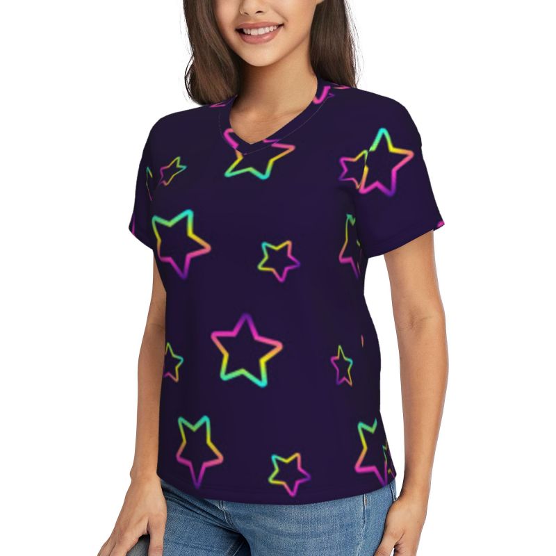 Colorful Star Fashion T-Shirt